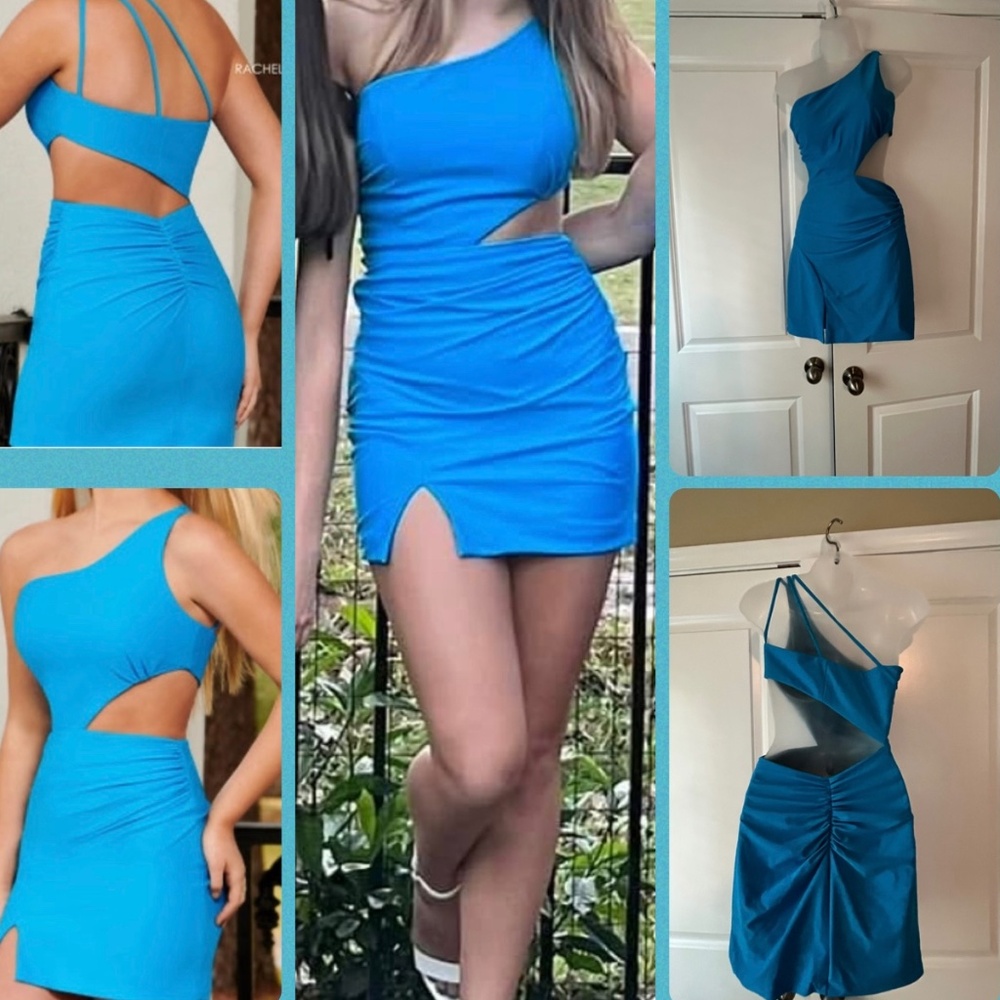 Rachel Allan Blue Mini Dress